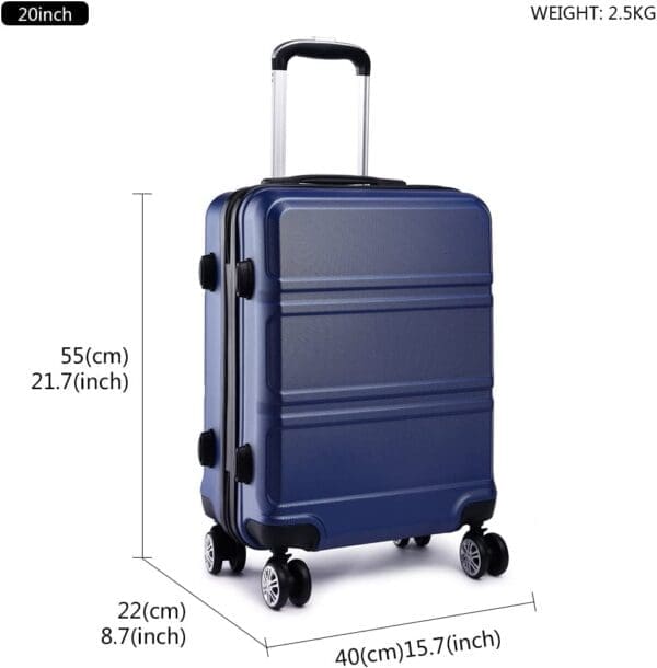 Handfarangurstaska KONO ABS 55cm Blá - Image 4