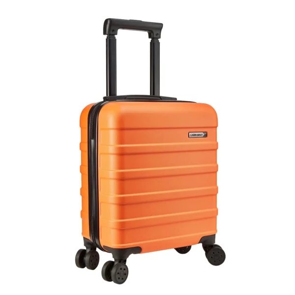 ANODE 30L 45X36X20CM Orange Viltu forðast auka handfarangursgjöld hjá easyJet  Anode 30L á fjórum hjólum er fullkomin stærð sem passar auðveldlega undir sætið og sparar þér að borga aukagjöld. Stærð 45 x 36 x 20 cm og létt 2.2 kg, Anode er úr ABS efni og er með sterkum 8 mm rennilás.Létt tveggja þrepa handfangið nær upp í 1.02 cm.