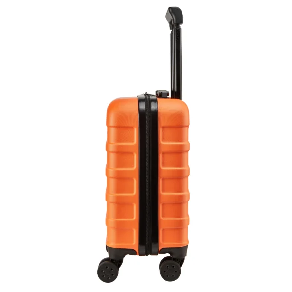ANODE 30L 45X36X20CM Orange Viltu forðast auka handfarangursgjöld hjá easyJet  Anode 30L á fjórum hjólum er fullkomin stærð sem passar auðveldlega undir sætið og sparar þér að borga aukagjöld. Stærð 45 x 36 x 20 cm og létt 2.2 kg, Anode er úr ABS efni og er með sterkum 8 mm rennilás.Létt tveggja þrepa handfangið nær upp í 1.02 cm.