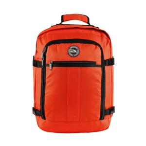 Bakpoki METZ 30L Burnt Orange Hentar öllum helstu flugfélögum og fullkomlega stærð fyrir minni handfarangur flugfélaga eins og EasyJet, Wizz Air, Play og United Airlines, 30 lítra rúmtak og stór opnun í eins of ferðatösku til að auðvelda pökkun. Auðvelt að bera með vel bólstruðum bakpokaólum og airmesh bakpúði. Skipulagsvasi að framan og vasi með skjótum aðgangi að framan. Hliðarþjöppunarólar. 600D pólýester