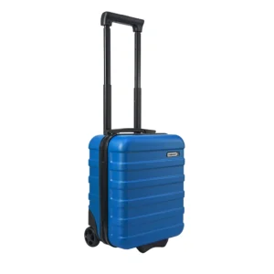 Viltu forðast auka handfarangursgjöld hjá Play eða Wizz Air Anode 24L handfarangur á tveimur hjólum er fullkomin stærð sem passar auðveldlega undir sæti og sparar þér að borga aukagjöld. Stærð 40x30x20cm og létt 1,9 kg, Anode er úr ABS efni og er með sterkum 8 mm rennilás.Létt tveggja þrepa handfangið nær upp í 95 cm.