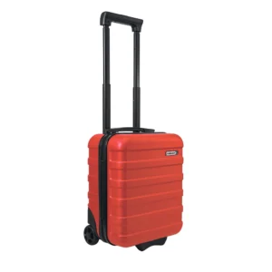 Handfarangur WIZZ AIR og PLAY Viltu forðast auka handfarangursgjöld hjá Play eða Wizz Air? Anode 24L á tveimur hjólum er fullkomin stærð sem passar auðveldlega undir sætið og sparar þér að borga aukagjöld. Stærð 40x30x20cm og létt 1,9 kg, Anode er úr ABS efni og er með sterkum 8 mm rennilás.Létt tveggja þrepa handfangið nær upp í 95 cm.