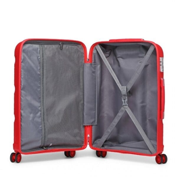 Ferðataska KONO BRIGHT HARD SHELL PP 76cm Rauð - Image 14