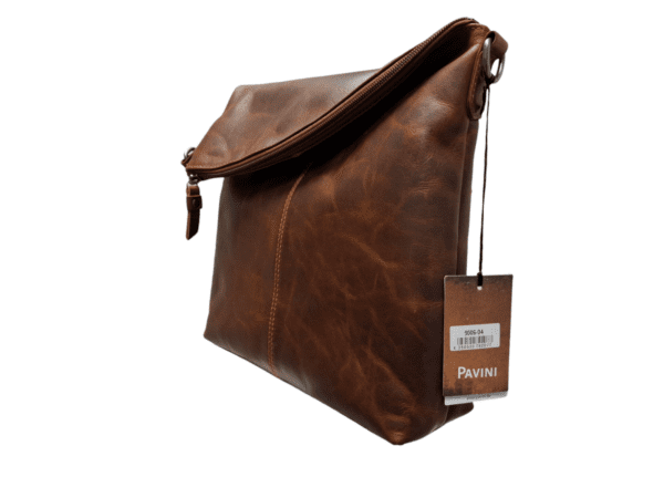 PAVINI Leðurtaska Brún Crossbody - Image 4