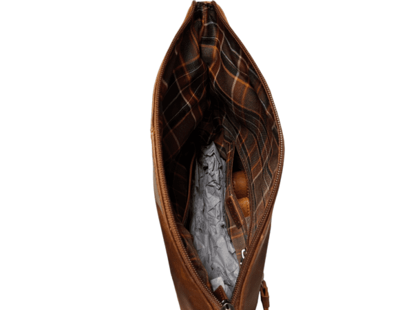 PAVINI Leðurtaska Brún Crossbody - Image 3