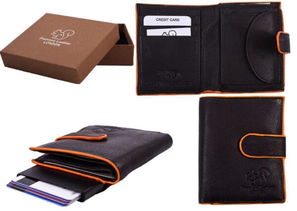Premiere Leather LONDON Svart og Orange