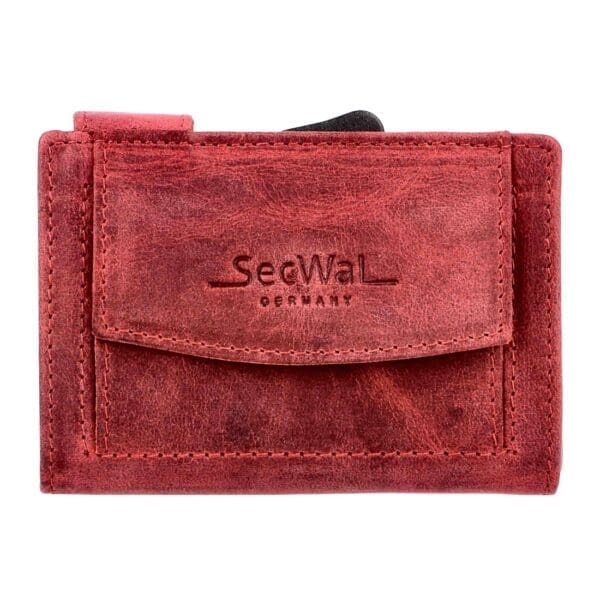 SecWal Leður RFID Kortaveski Hunter Rautt - Image 3