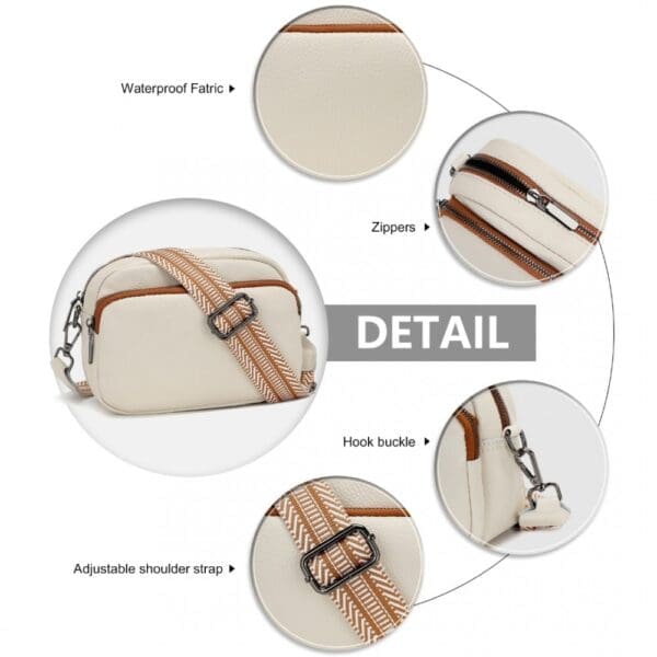 Miss Lulu Elegant  Leður Crossbody - Image 5