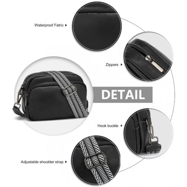 Miss Lulu Elegant  Leður Crossbody - Image 7