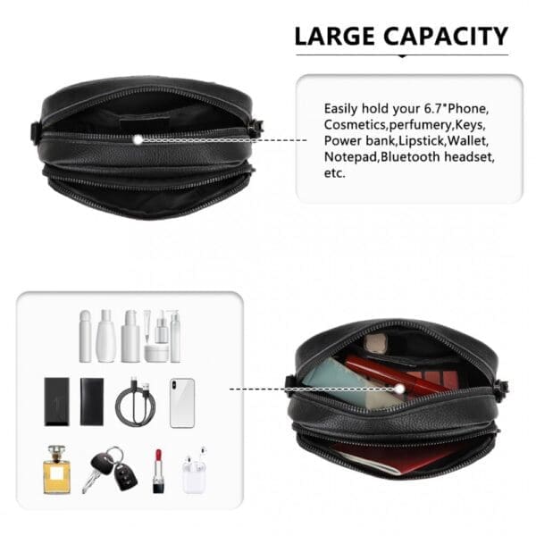 Miss Lulu Elegant  Leður Crossbody - Image 5