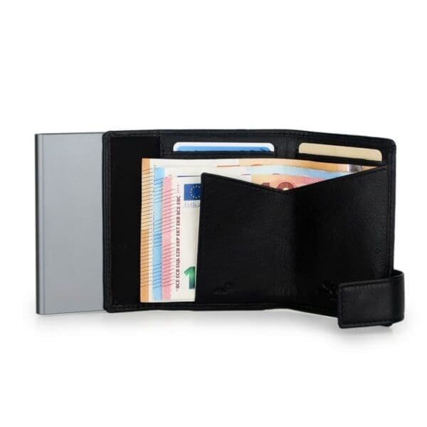 SecWal Leður RFID Kortaveski Svart XL 8-10 kort - Image 4