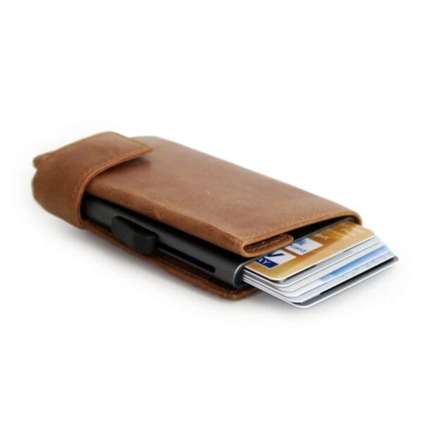 SecWal Leður RFID Kortaveski Coníaks Brúnt XL 8-10 kort - Image 5