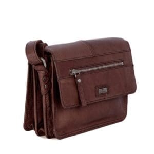 Spikes & Sparrow Leður Cross Body – Alaska – Dökk Brún