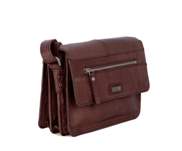 Spikes & Sparrow Leður Cross Body – Alaska – Dökk Brún