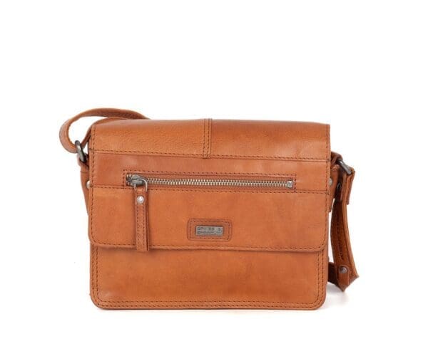 Spikes & Sparrow Leður Cross Body – Alaska –Brandy Cognac - Image 5