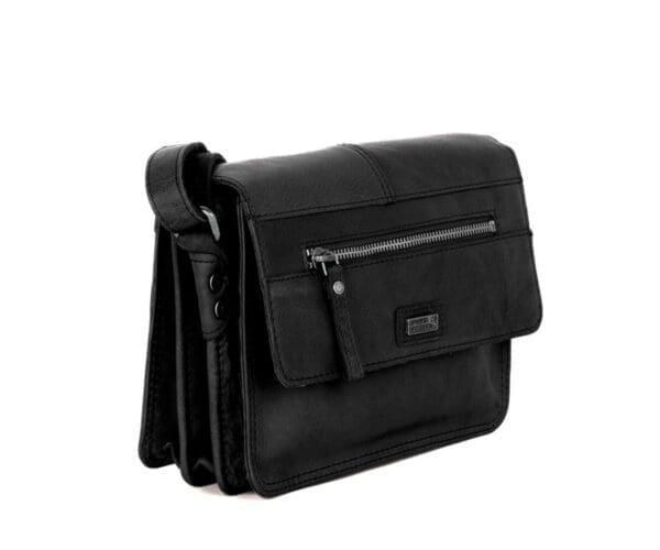 Spikes & Sparrow Leður Cross Body – Alaska – Svört - Image 2