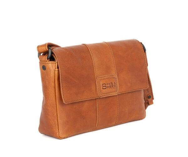Spikes & Sparrow Leður Cross Body Coniak