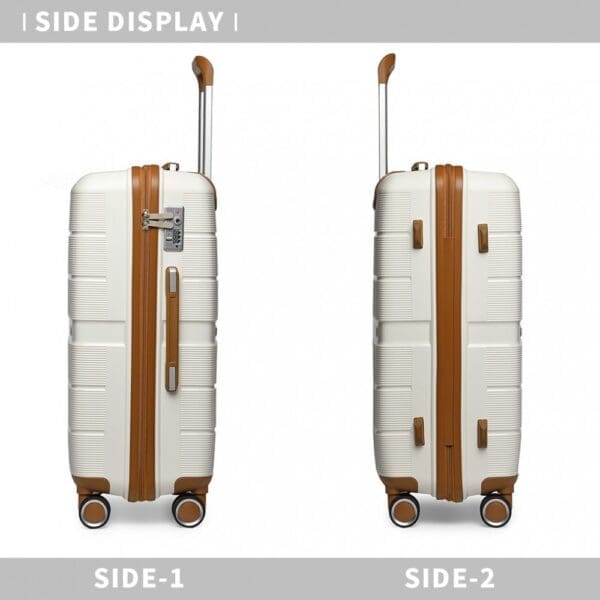 Ferðataska  BRITISH TRAVELLER 76cm Cream 28" - Image 11