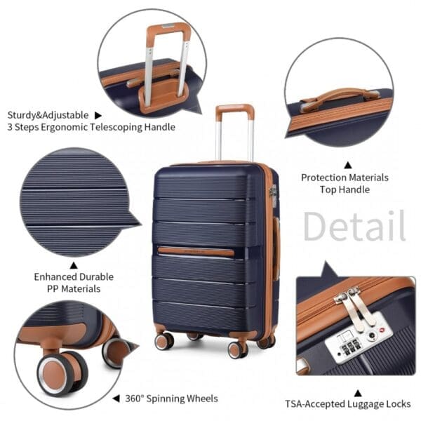 Ferðataska  BRITISH TRAVELLER 76cm Blá 28" - Image 5