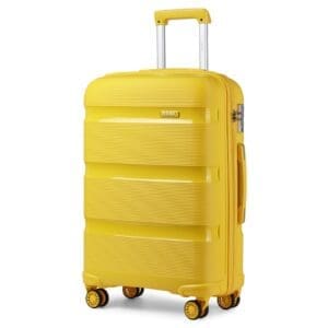 Ferðataska KONO BRIGHT HARD SHELL PP 65cm Gul